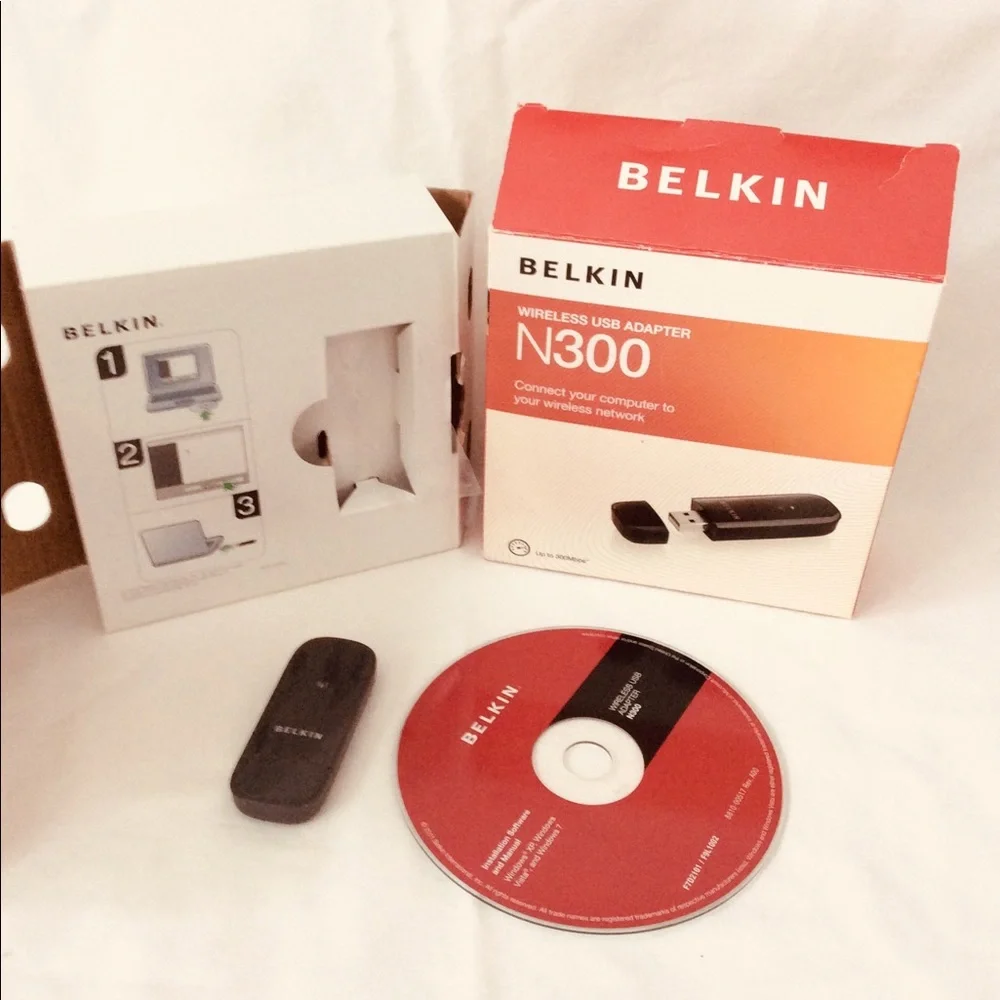 Belkin N300 Wireless USB Adapter plus disk